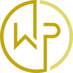 Well Planned Printing logo — gold WP monogram in a circular mark