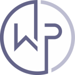 WP Advertiser logo — gold WP monogram in a circular mark